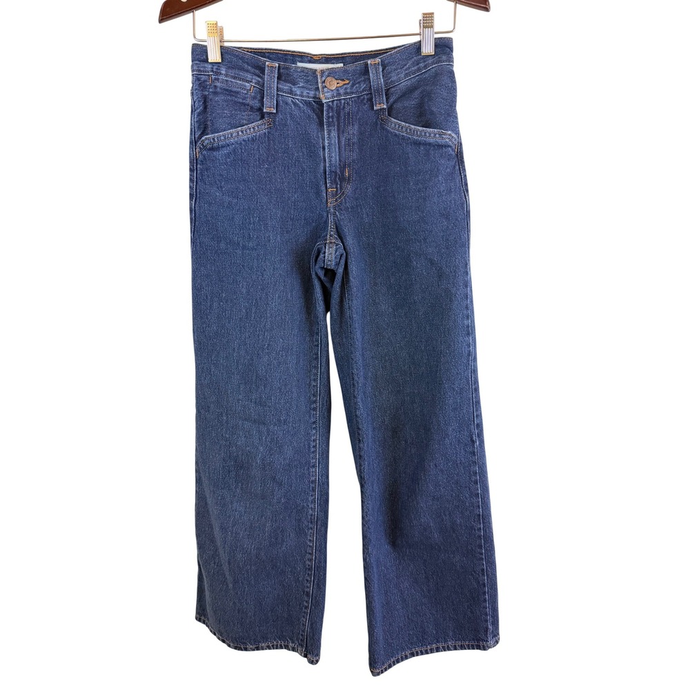 Levi's '94 Baggy Wide Leg Jeans Women 24 Blue High Rise 100% Cotton